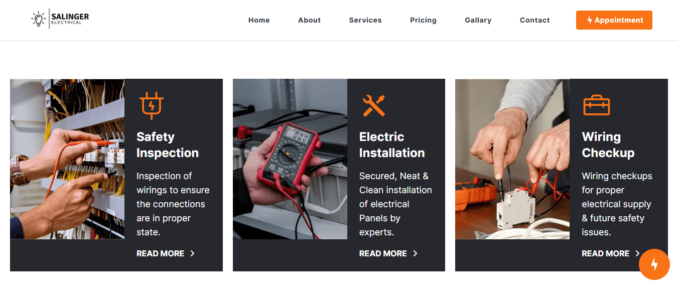 Electrician Website — screenshot 2