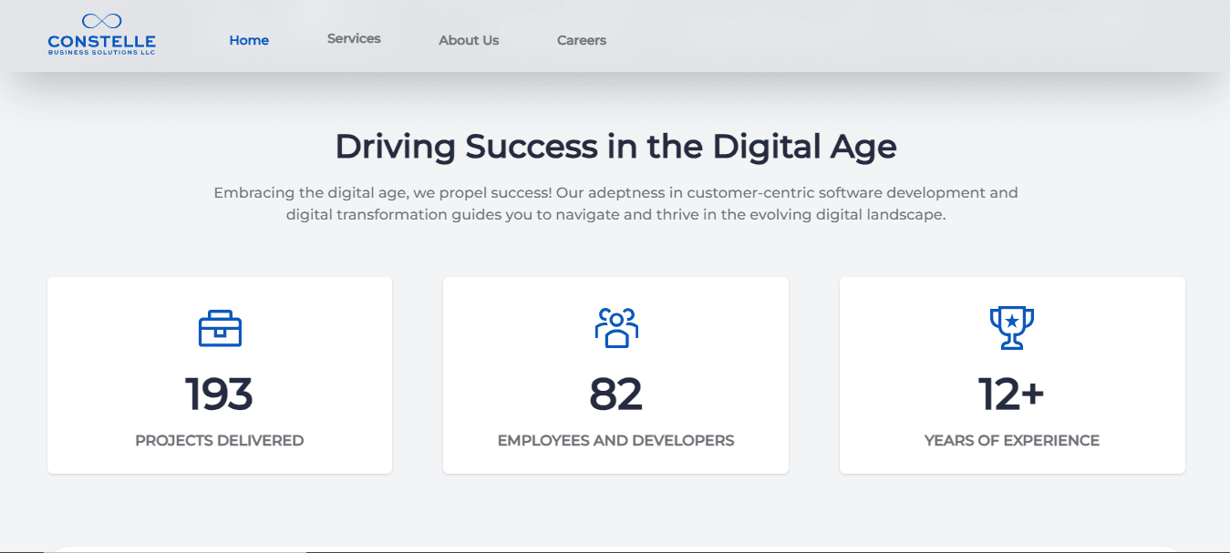 Constelle website — screenshot 2