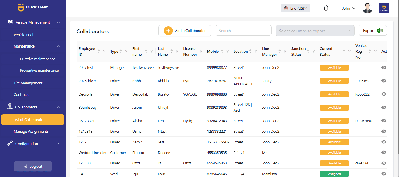 Truck Fleet Management System Admin Panel — screenshot 10
