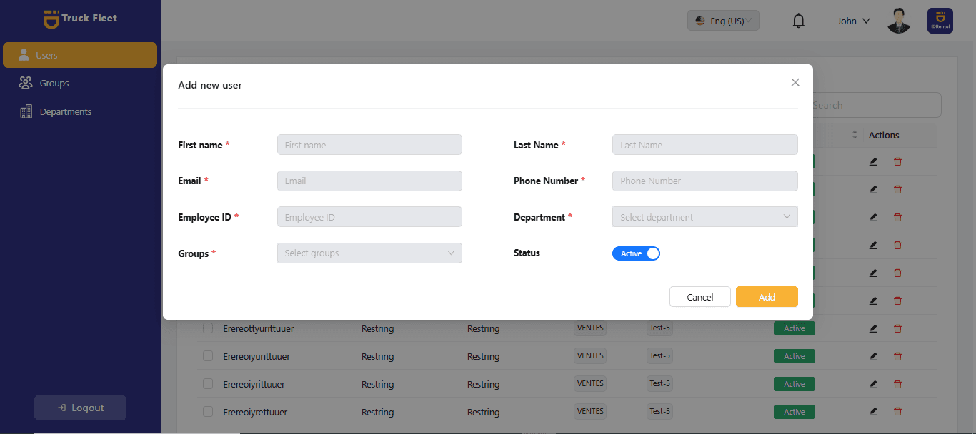 Truck Fleet Management System Admin Panel — screenshot 18