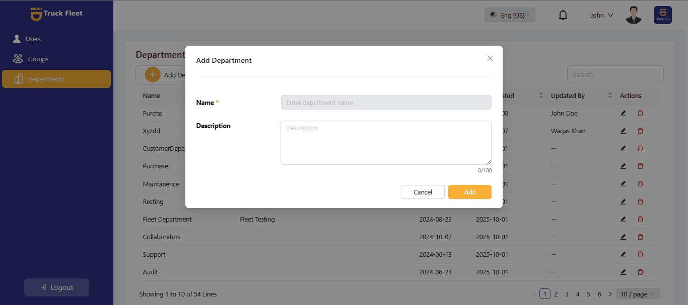 Truck Fleet Management System Admin Panel — screenshot 22