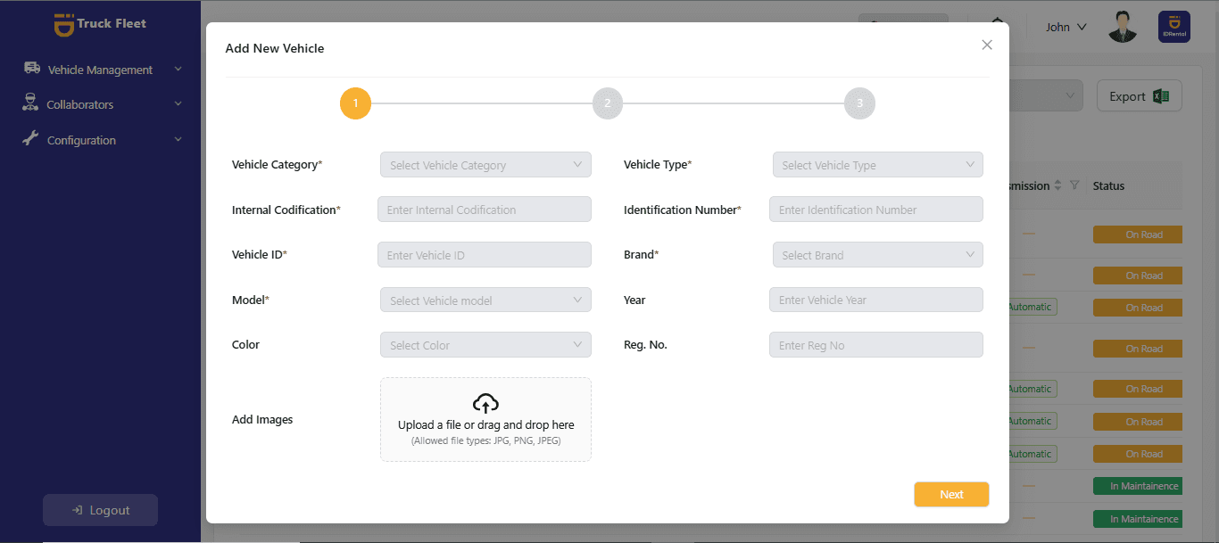 Truck Fleet Management System Admin Panel — screenshot 4