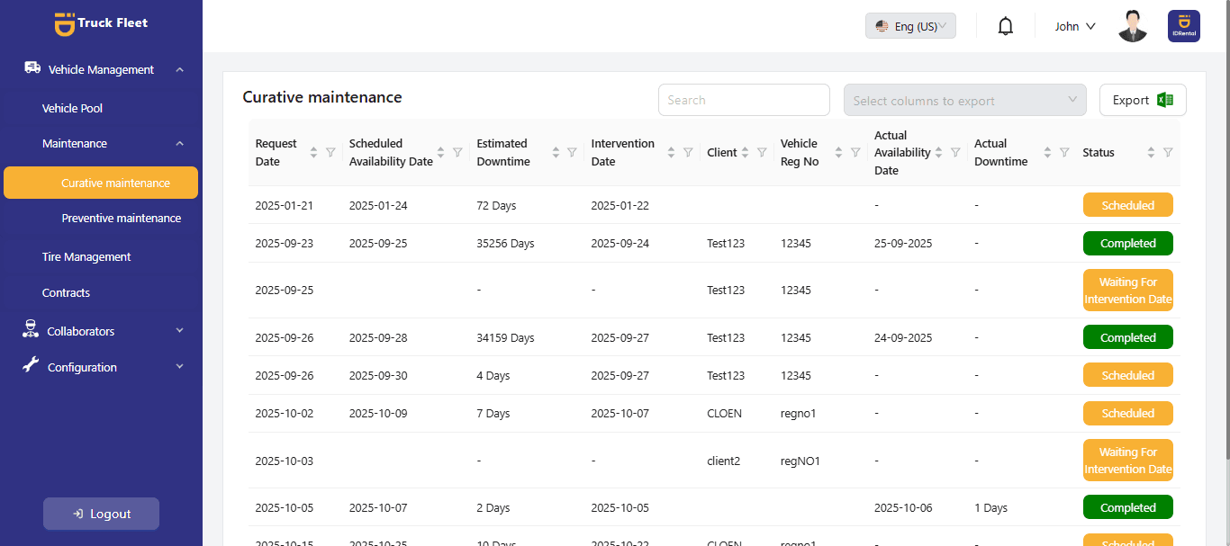 Truck Fleet Management System Admin Panel — screenshot 5