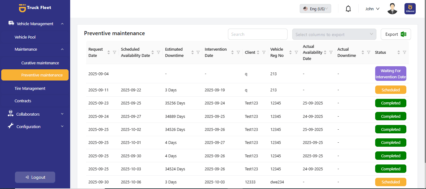 Truck Fleet Management System Admin Panel — screenshot 6