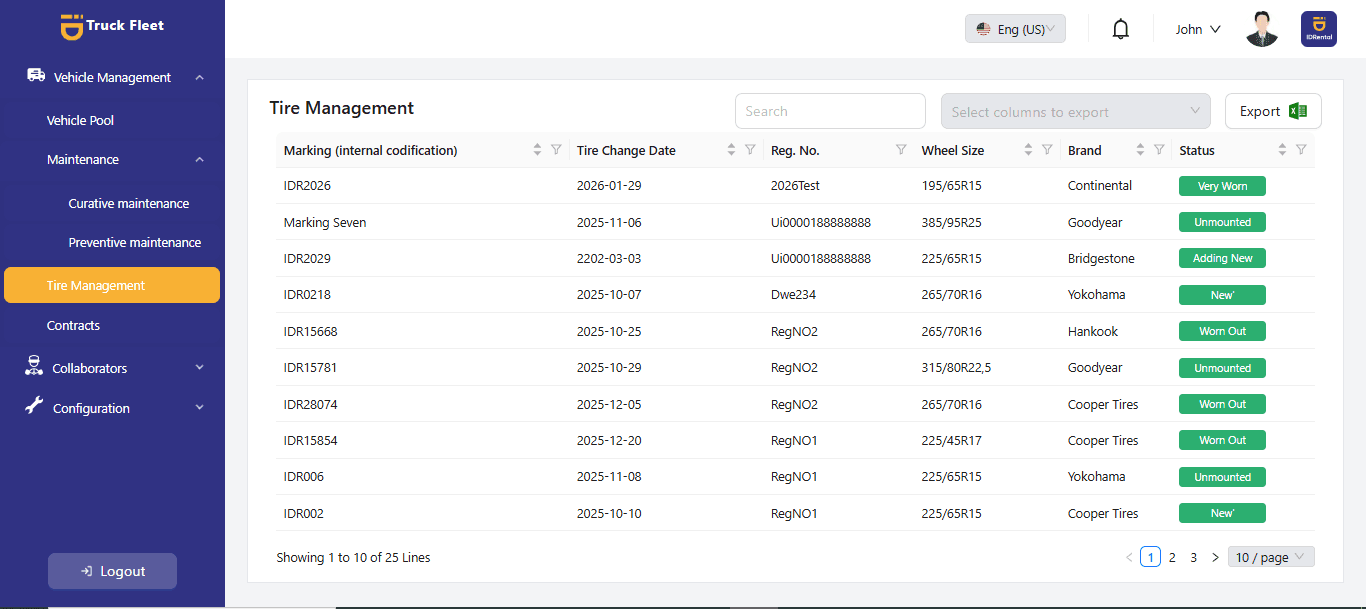 Truck Fleet Management System Admin Panel — screenshot 7