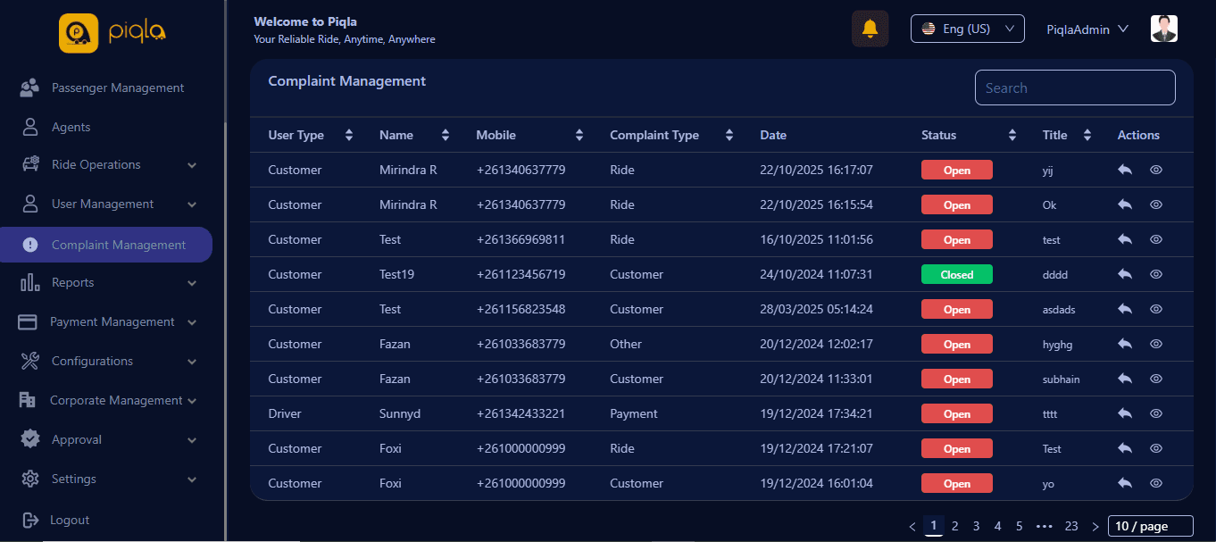 Piqla Admin Panel — screenshot 27