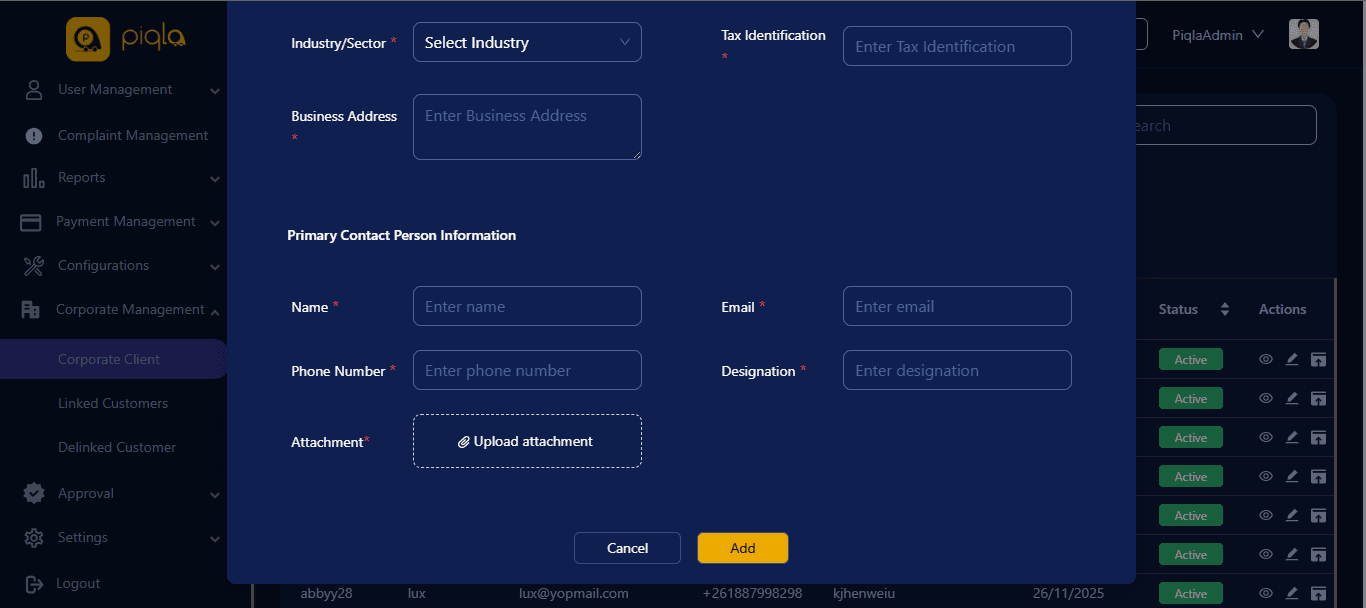 Piqla Admin Panel — screenshot 68