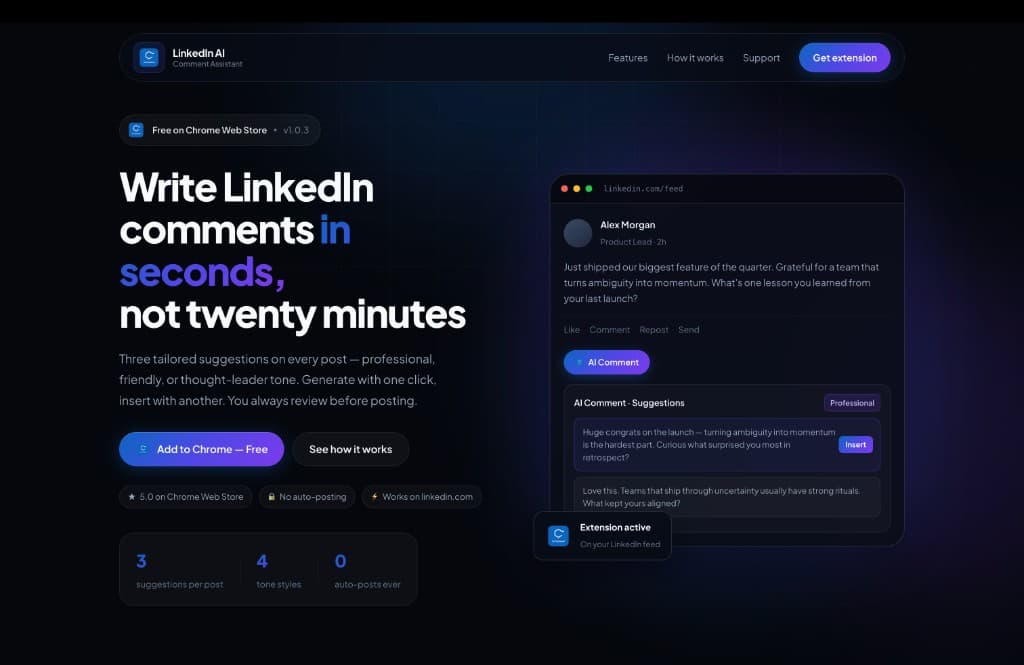 LinkedIn AI Comment Assistant project thumbnail
