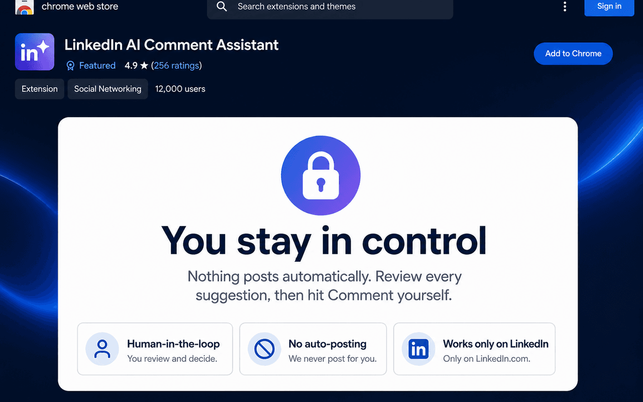 LinkedIn AI Comment Assistant — screenshot 7