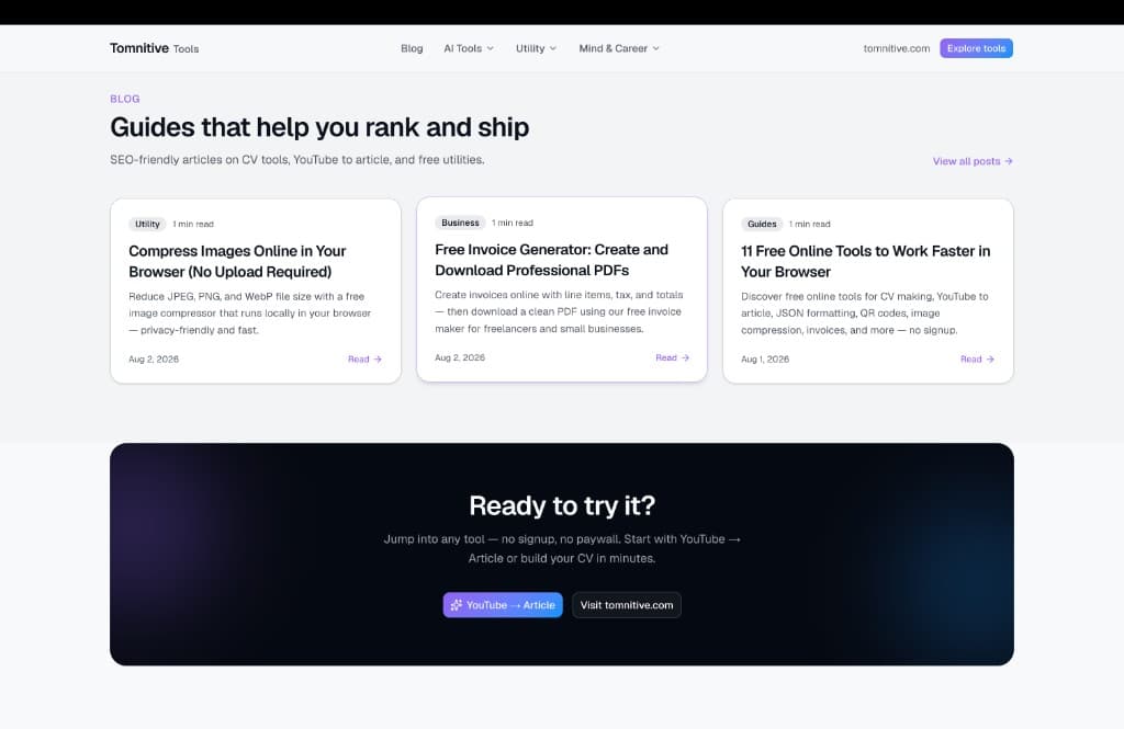 Tomnitive Tools — screenshot 4