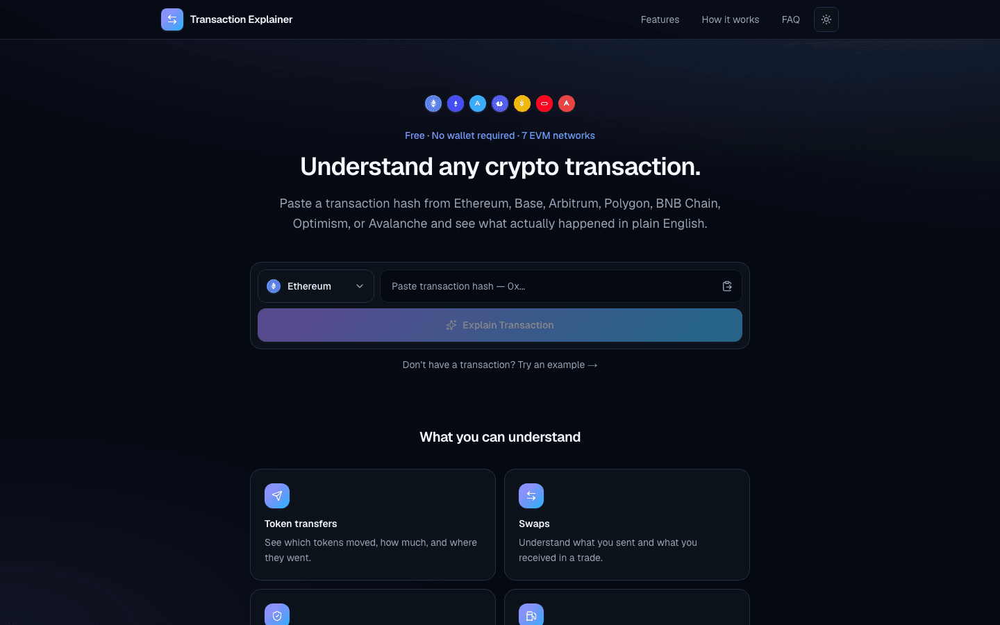 Transaction Explainer — screenshot 1