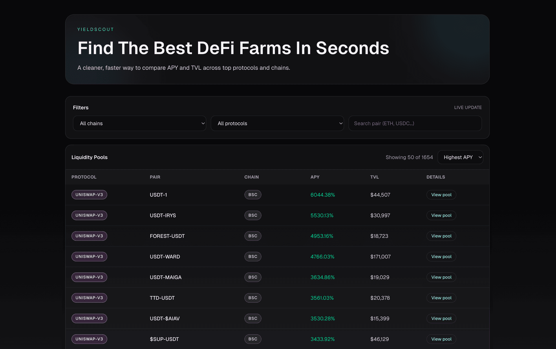 DeFi Yield Aggregator Dashboard project thumbnail