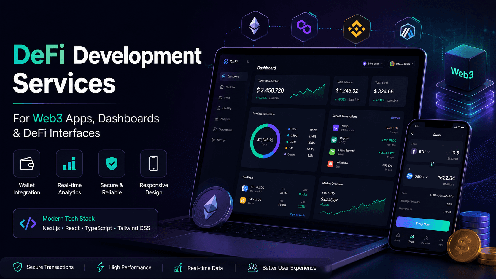 DeFi development services for Web3 apps